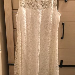 White lace sun dress